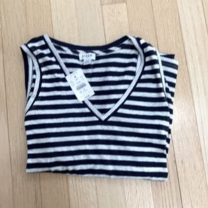 JCrew Factory striped sleeveless top sXS